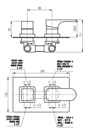 Смеситель для душа Rav Slezak Yukon YU186KCB