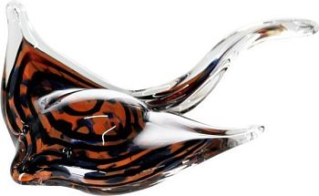 Casablanca, стеклянная скульптура "Скат", цвет черно-бордовый