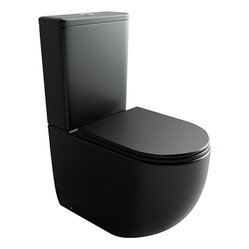 Напольный пристенный унитаз Метрополь (Metropol) смыв Торнадо черный матовый CN4001TMB