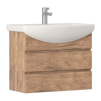 Тумба с раковиной подвесная VIGO Wing tp.WIN.BAL.70.2Y дуб золотой, 70 см