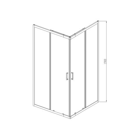 Душевой уголок Rapid VSS-3R80/90MT, (800-900)x(800-900), хром, стекло текстурное, артикул VSS-3R80/90MT