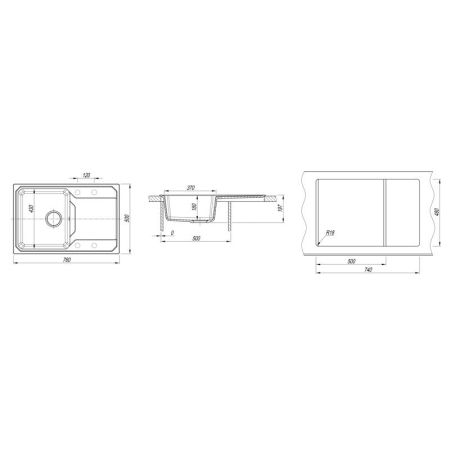 Кухонная мойка Dr. Gans КАРДИНАЛ 29.030.C0760.403, латте, артикул 29.030.C0760.403