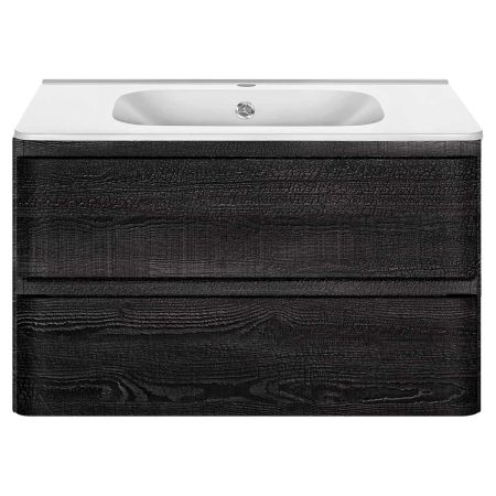 База под раковину Vico 800 подвесная, 2 выкатных ящика soft close, Carbone, артикул VMC-2V800CN