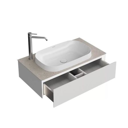 Тумба MAGICA подвесная 90, 1 ящик, утренний серый матовый