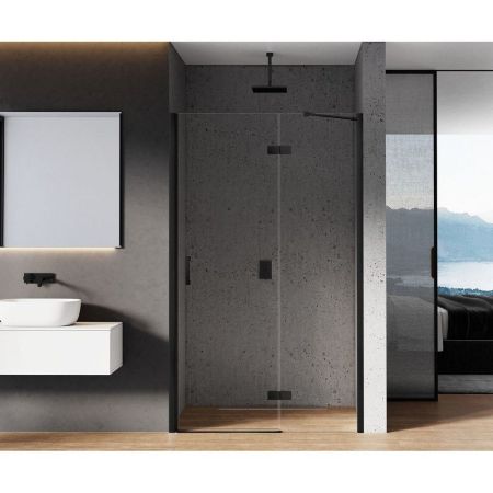 Дверь в нишу NEW TRENDY NEW RENOMA BLACK R 80x195 D-0194A (черный), артикул D-0194A