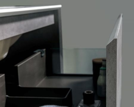 Комплект мебели для ванной Black&White Universe U909.1000 подвесной Пепельный