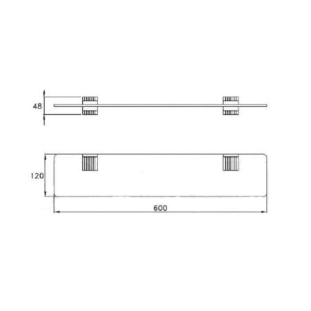 Stella Casanova Полочка для полотенец  60 см 1065 цвет: хром, артикул CS 10025 CR00