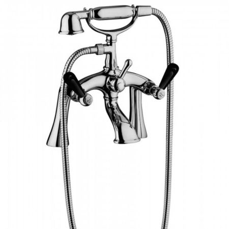 Bongio Mille Nuits Смеситель для ванны, цвет хром/черный фарфор, артикул 22527CR00