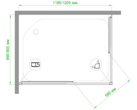 Душевой уголок Royal Bath RB HPD-C-ST 120х90х200 (матовое), артикул RB9120HPD-C-ST