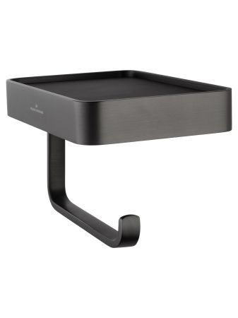 Держатель для туалетной бумаги с полкой WONZON & WOGHAND, Темный графит (WW-9336), артикул WW-9336