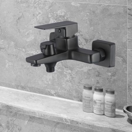 Смеситель для ванны WesnaArt NARCIS NAR06-310BL-25201, черный, артикул NAR06-310BL-25201