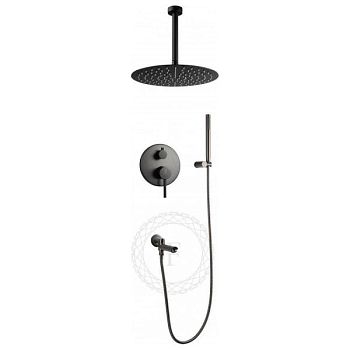 Душевая система встраиваемая FILARETE Roun FL1022BG, графит