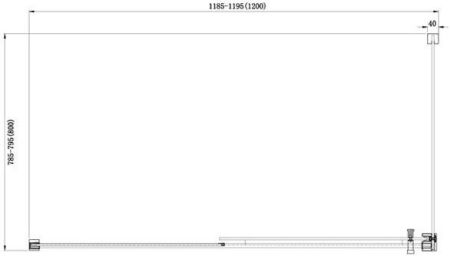 Душевой уголок Aquanet Delta NPE1131 120x80, прозрачное стекло, артикул NPE1131