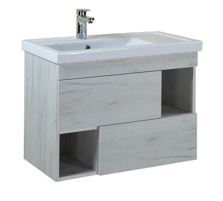 Тумба Onika Санторини 80 подвесная, дуб белый крафт (ум.Фостер 80), артикул 108043