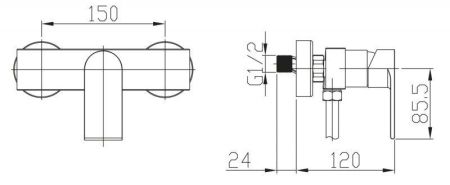 Смеситель для душа BELBAGNO NOVA NOV-ESDM-IN