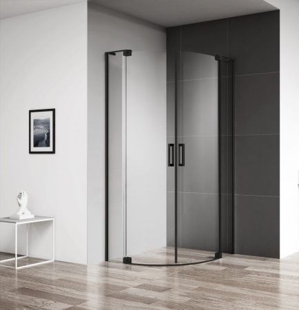 Душевой уголок CEZARES SLIDER R-2, артикул SLIDER-R-2-90/100-C-NERO