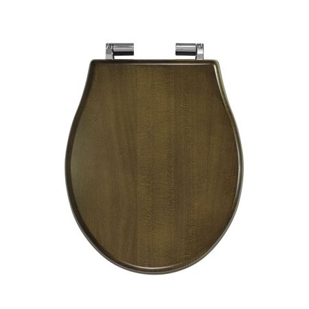 IMPERO Крышка/сиденье унитазa, с системой Microlift, цвет Noce /хром, артикул 20826