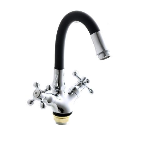 Смеситель для кухни с гибким изливом FASHUN A4419-B7260, хром/черный