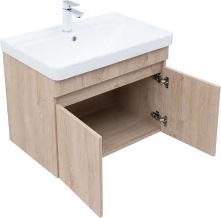 Тумба под раковину Aquanet Оптима 70 дуб светлый
