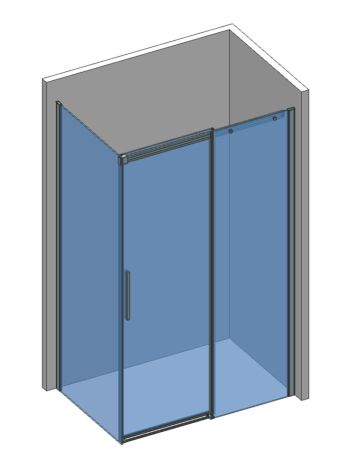 Боковая панель, стекло 8мм, цвет профиля хром. Размер 900*1950, артикул AQM4804