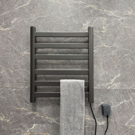 Полотенцесушитель электрический Fixsen BASIC 600х500 FX-7400F, графит, артикул FX-7400F