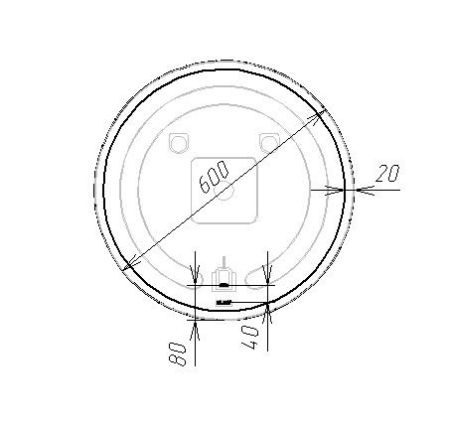 Зеркало VIANT "Мюнхен" 60х60 LED подсветка  (VMUN60-ZLED), артикул VMUN60-ZLED