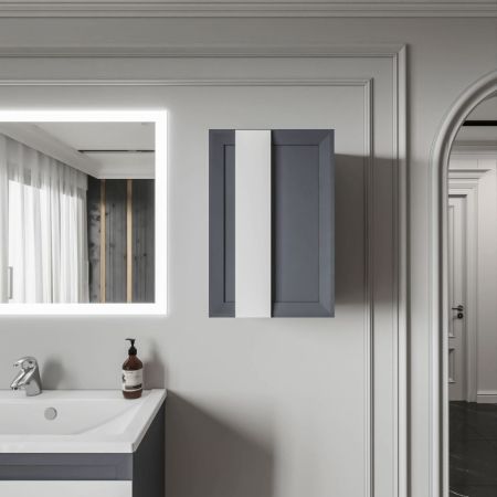 Шкаф навесной Бриклаер БЕРЛИН 60 см, оникс серый, артикул 4627125416163