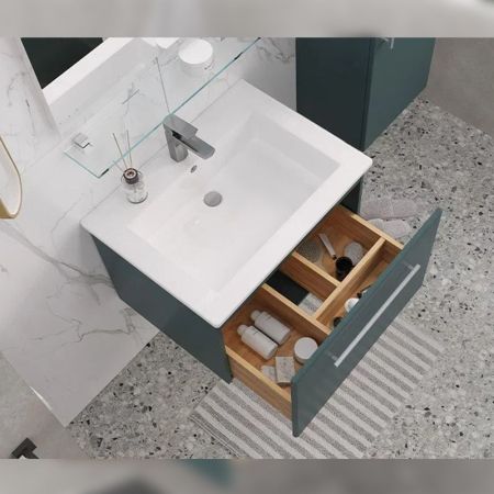 Тумба под раковину подвесная Velvex Posse tp.POS.OSK.65.1Y верде, 65 см, артикул tp.POS.OSK.65.1Y верде