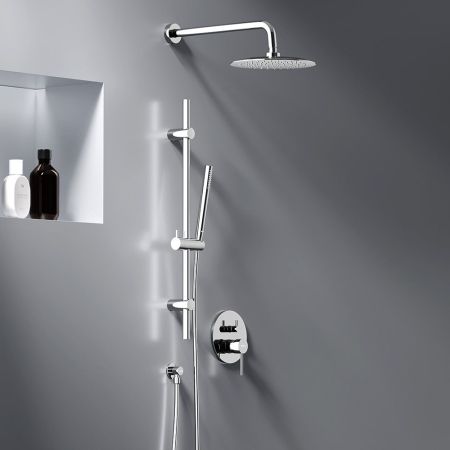 936530000 Scandinavian Pure встраиваемая душевая система с душевым смесителем и штангой, хром, артикул 936530000