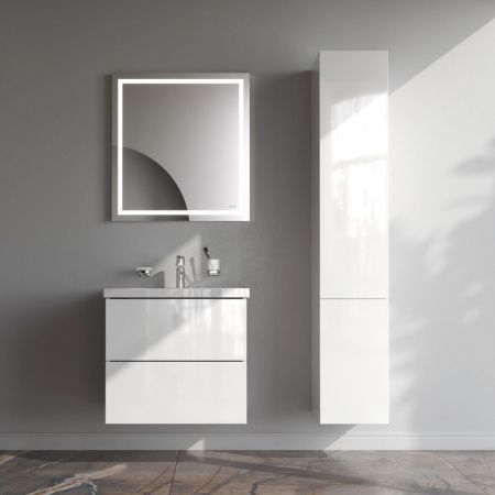 M90FHX06022WG GEM, База под раковину, подвесная, 60 см, 2 ящика push-to-open, цвет: белый, глянец M90FHX06022WG GEM, База под раковину, подвесная, 60 см, 2 ящика push-to-open, цвет: белый, глянец