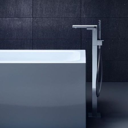 AX MyEdition Смеситель для ванны напольный, на 1 отв., излив 245мм,, цвет: хром, артикул 47440000