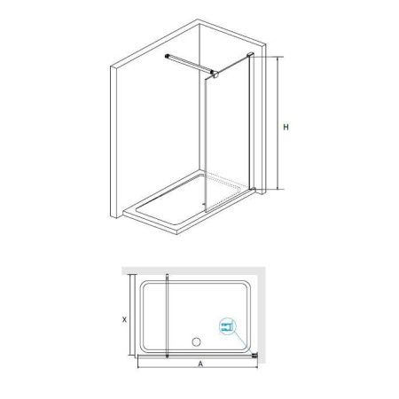 Перегородка для душа RGW WA-001 (1000, Прозрачное) Перегородка для душа RGW WA-001 (1000, Прозрачное)