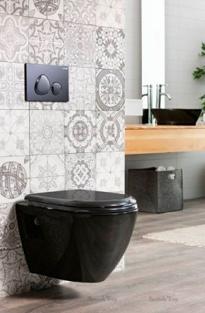 Клавиша смыва Creavit Spa GP7002.02 Черная, артикул GP7002.02