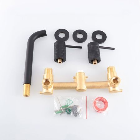 смесители для раковины Vincea Смеситель для раковины Groove VBFW-4G1MB встраиваемый, черный,, артикул VBFW-4G1MB