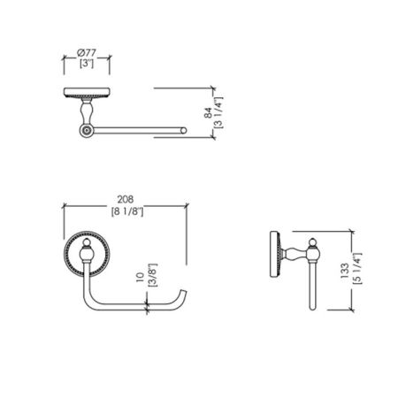 Devon DOROTHY держатель туалетного рулона настенный, держатель цвет: состаренная бронза/белый, артикул DOR411BR