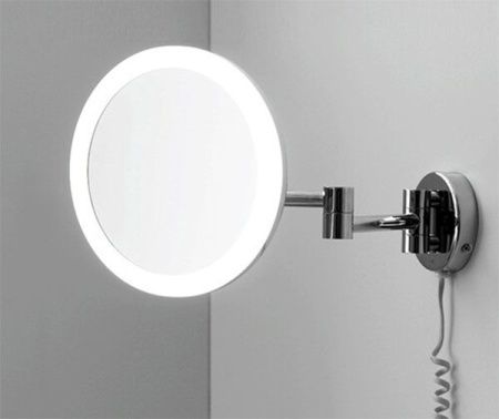 Косметическое зеркало WasserKRAFT K-1004 с подсветкой с увеличением Хром