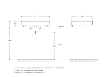 Мебель для ванной CEZARES TAVOLONE, артикул 55315