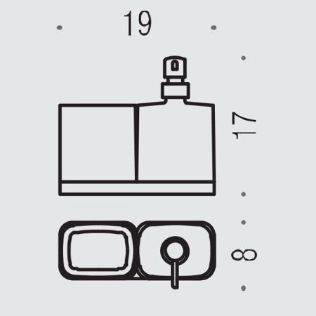 Colombo Time Дозатор для жидкого мыла со стаканом, настольный, цвет: хром/матовое стекло, артикул W4271.CR-VAN