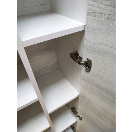 Шкаф пенал Comforty Прага 45 4136272 подвесной Дуб белый, артикул 4136272