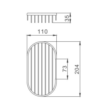 Мыльница Haiba HB331, хром