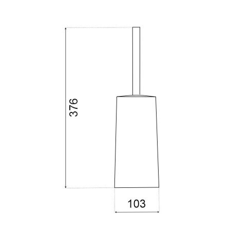 Ершик для унитаза Plstart PL901-10, красный/хром