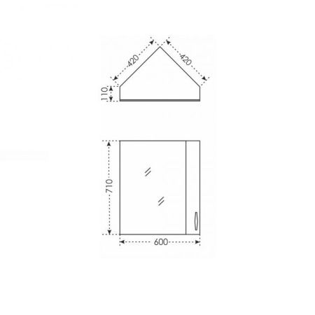 Зеркало "Верона" угловое