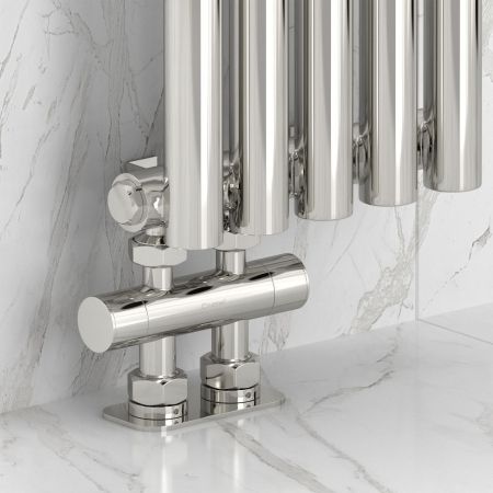 Вентиль 2х3/4" прямой скрытый-скрытый EU50 (Шампань)