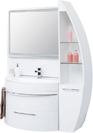 Тумба с раковиной De Aqua Эскалада 100 R белый, подвесная с ручкой, артикул 00212675