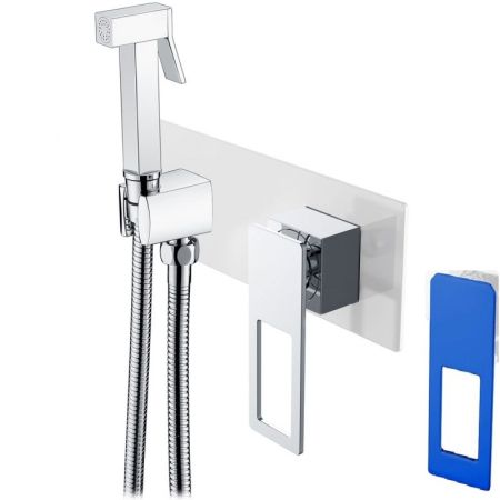 Гигиенический душ со смесителем Boheme Q 147-WUV Белый Синий