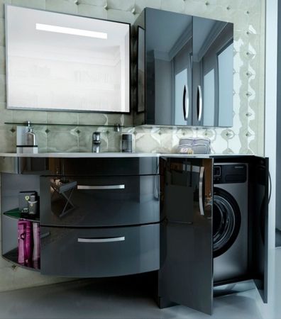 Тумба для ванной без раковины De Aqua Трио 90 Люкс R белая, артикул 00197202