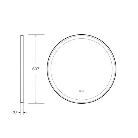 Зеркало CADRO CEZARES со встроенной подсветкой, сенсорным выключателем и подогревом, артикул CZR-SPC-CADRO-900-LED-TCH-WARM
