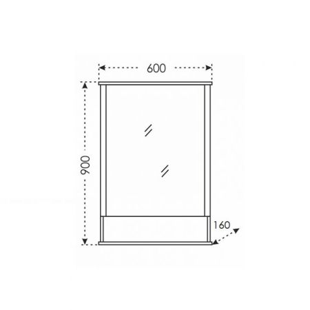 Зеркальный шкаф Санта Вегас 60 см 700178
