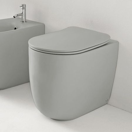 Kerasan Nolita Унитаз безободковый пристенный 55х35 см, с креплениями WB5N, цвет Grigio matt, артикул 531859