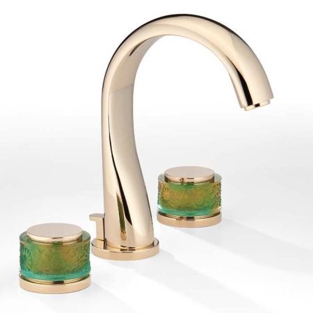 THG ISLAND Смеситель для раковины на 3 отверстия, с донным клапаном, цвет Soft gold, артикул U5B-F30-151